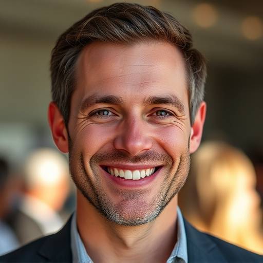 Portrait of Michael Jones, event photography specialist, smiling confidently.